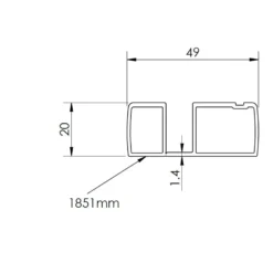 Balterley Shower Enclosure Profile Extension Kit - 1850mm -Triton None Store 12826078 8354832955059304