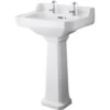 Balterley Harrington 2 Tap Hole Basin And Pedestal - 560mm -Triton None Store 12826192 2144847469624699