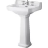 Balterley Harrington 3 Tap Hole Basin And Pedestal - 560mm -Triton None Store 12826197 3294847469690414