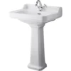 Balterley Harrington Comfort Height 1 Tap Hole Basin Pedestal - 600mm -Triton None Store 12826199 1634847469759648
