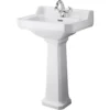 Balterley Harrington Comfort Height 1 Tap Hole Basin Pedestal - 560mm -Triton None Store 12826201 1484847469816132