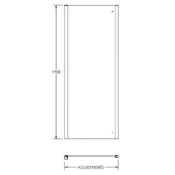 Balterley Sonic Shower Side Panel - 760mm (8mm Glass) -Triton None Store 12826227 1574832954215653