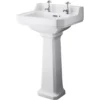 Balterley Harrington Comfort Height 2 Tap Hole Basin Pedestal - 500mm -Triton None Store 12826342 1804847469842058