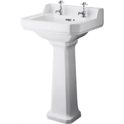 Balterley Harrington Comfort Height 2 Tap Hole Basin Pedestal - 500mm