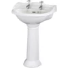 Balterley Harrington Round 2 Tap Hole Basin Pedestal - 600mm -Triton None Store 12826354 1394847446438530