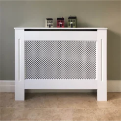 None Radiator Cover With Diamond Lattice Design In White - Small 5 None Radiator Cover With Diamond Lattice Design In White - Small -Triton None Store 12826500 1894832976316161
