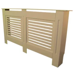 None Radiator Cover With Horizontal Slatted Design In Unpainted - Extra Large
