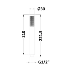 Balterley Easyclean Round Handset -Triton None Store 12826701 1304833206190198
