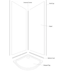 Wetwall Pale Pink Gloss 2 Sided Kit - Acrylic -Triton None Store 12827743 8924832977912677