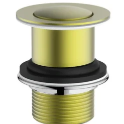 Bathstore Aero Unslotted Basin Click Clack Waste - Brushed Brass