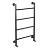 Bathstore Noir Heated Towel Rail Radiator With Ladder Style & 4 Horizontal Round Tubes In Black - 900mm X 560mm -Triton None Store 12828516 3315008111724238