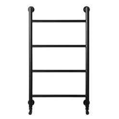 Bathstore Noir Heated Towel Rail Radiator With Ladder Style & 4 Horizontal Round Tubes In Black - 900mm X 560mm -Triton None Store 12828516 9465008111767969