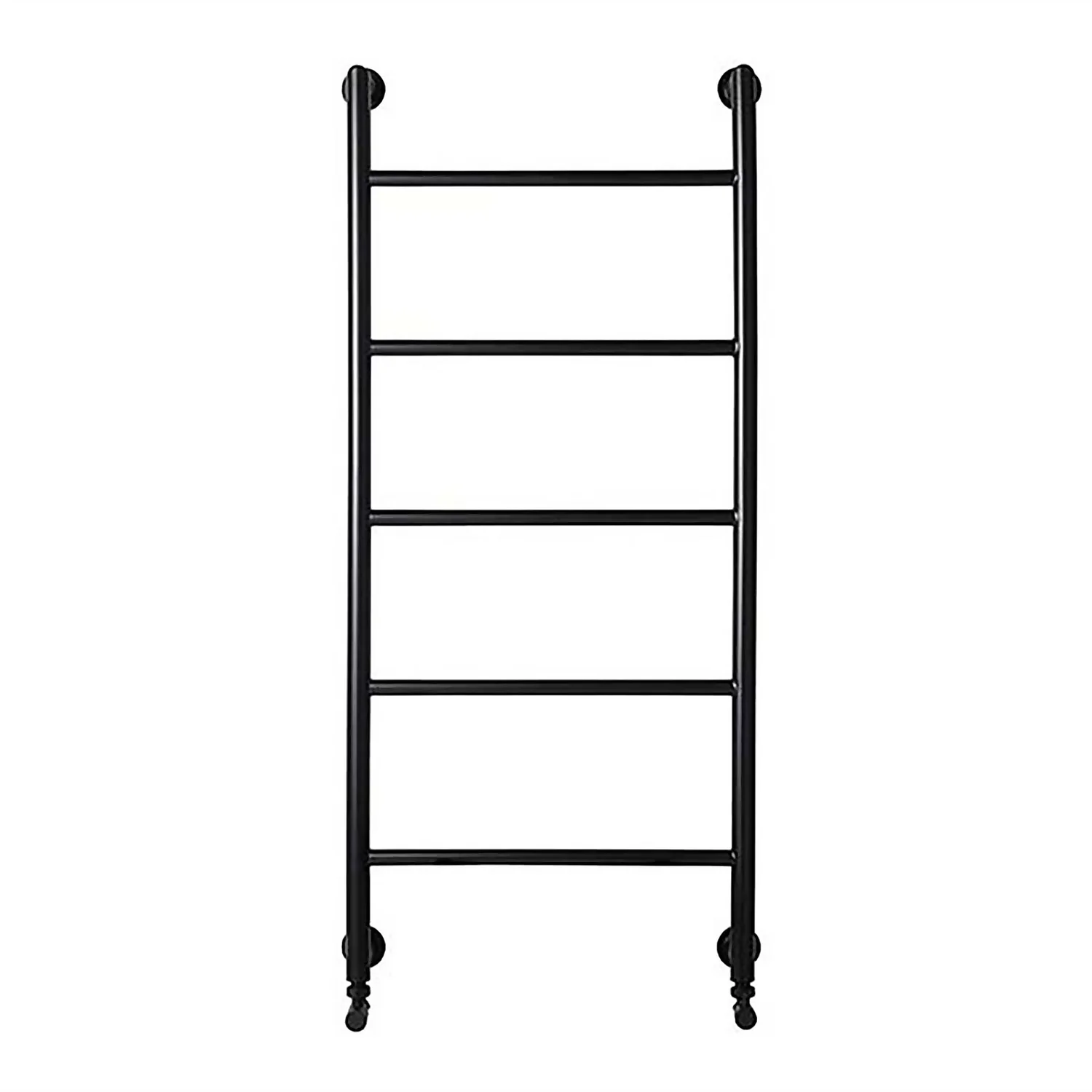 Bathstore Noir Ladder Style Heated Towel Rail Radiator With 5 Horizontal Round Tubes 1200mm X 530mm - Black 5 Bathstore Noir Ladder Style Heated Towel Rail Radiator With 5 Horizontal Round Tubes 1200mm X 530mm - Black - Image 3