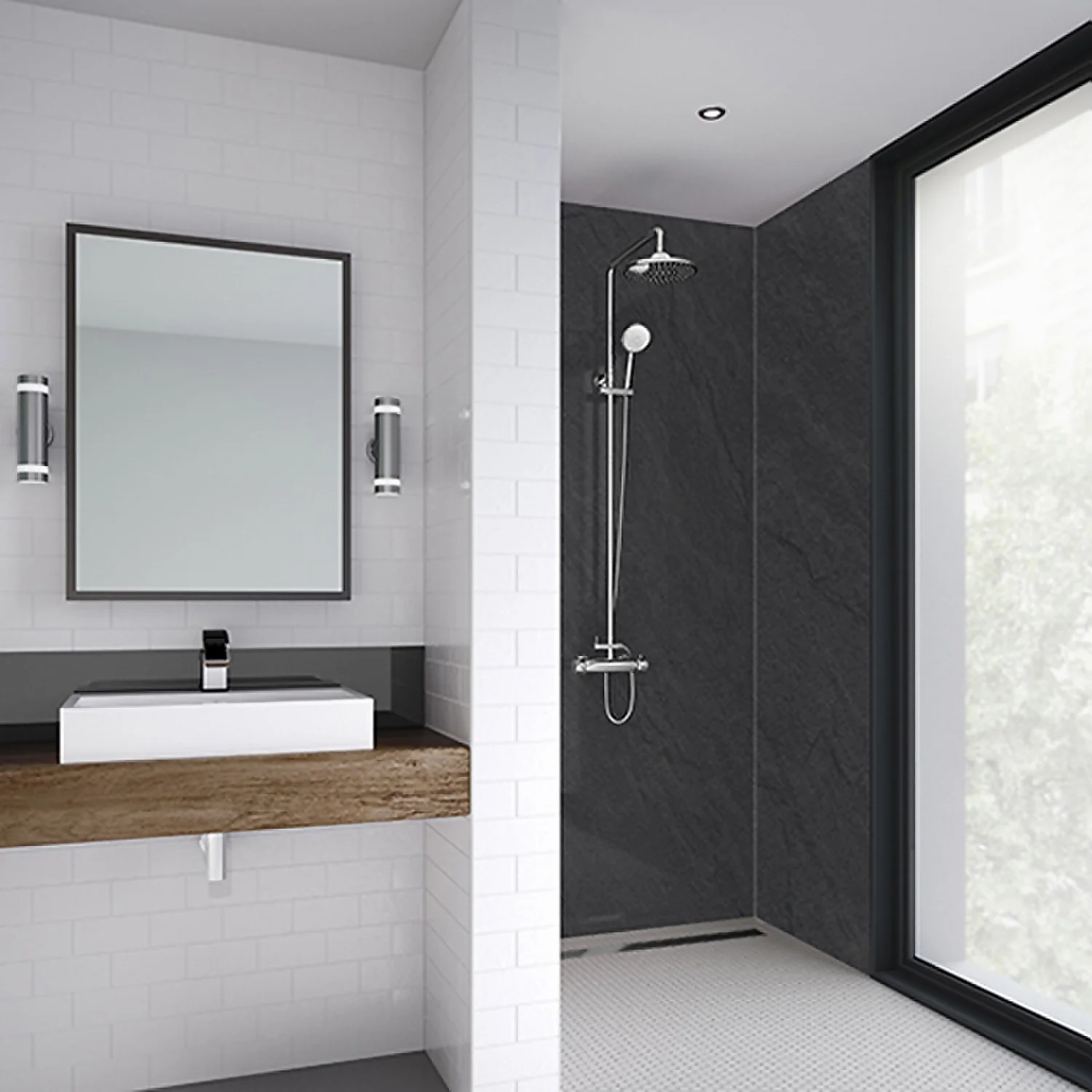 Wetwall Sicilian Slate Nat - 900mm - Square Edge - Laminate 3 Wetwall Sicilian Slate Nat - 900mm - Square Edge - Laminate