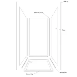 Wetwall Light Stone 3 Sided Kit - Laminate -Triton None Store 12828961 9874886110052889