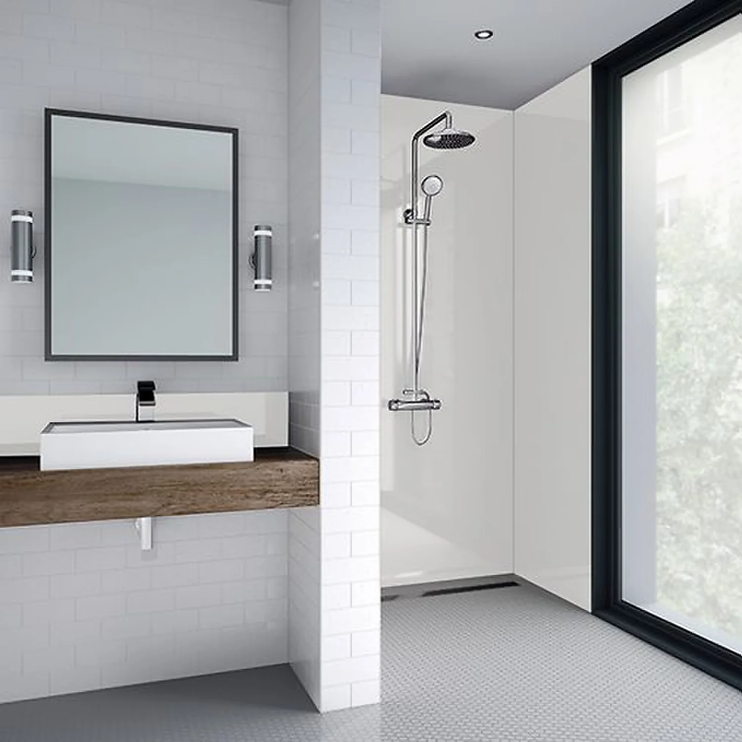 Wetwall White Gloss 3 Sided Kit - Laminate 3 Wetwall White Gloss 3 Sided Kit - Laminate