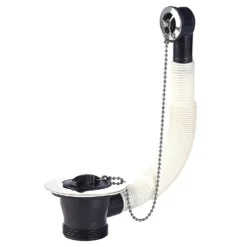 None MaKe Stainless Steel Basin Waste With Overflow 1 1/4