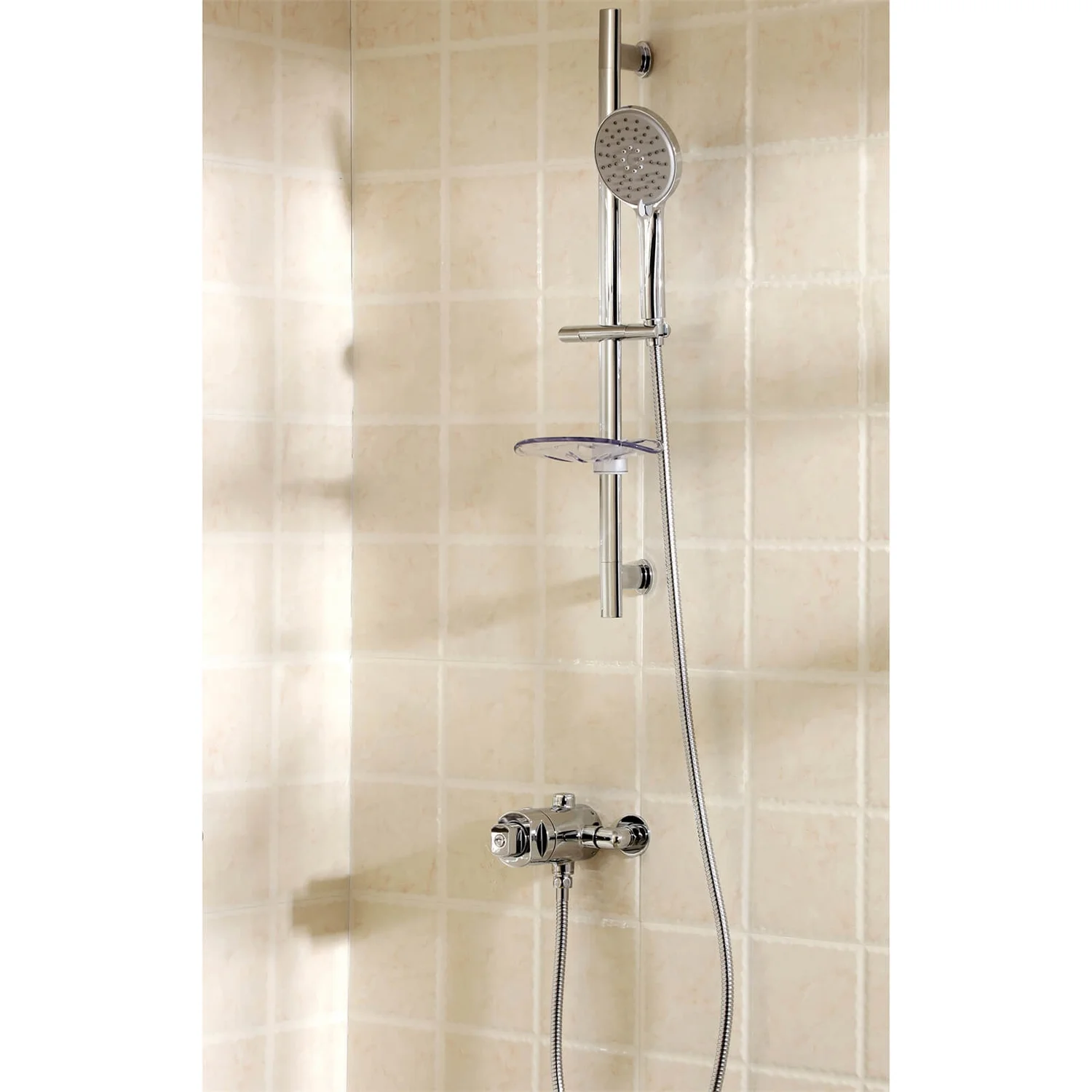 Glenoe Thermostatic Concentric Mixer Shower Tap - Chrome 4 Glenoe Thermostatic Concentric Mixer Shower Tap - Chrome - Image 2