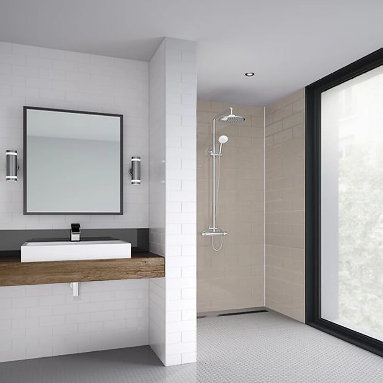 Wetwall Coffee - 1220mm - Shower Panel - Composite 3 Wetwall Coffee - 1220mm - Shower Panel - Composite