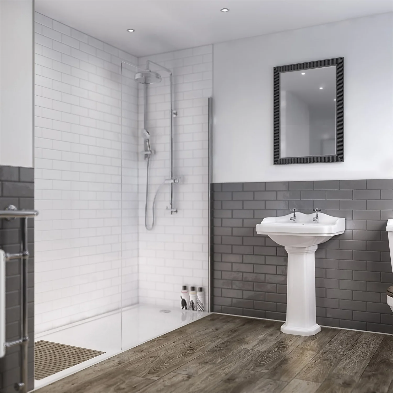 Wetwall White - 1220mm - Shower Panel - Composite 3 Wetwall White - 1220mm - Shower Panel - Composite