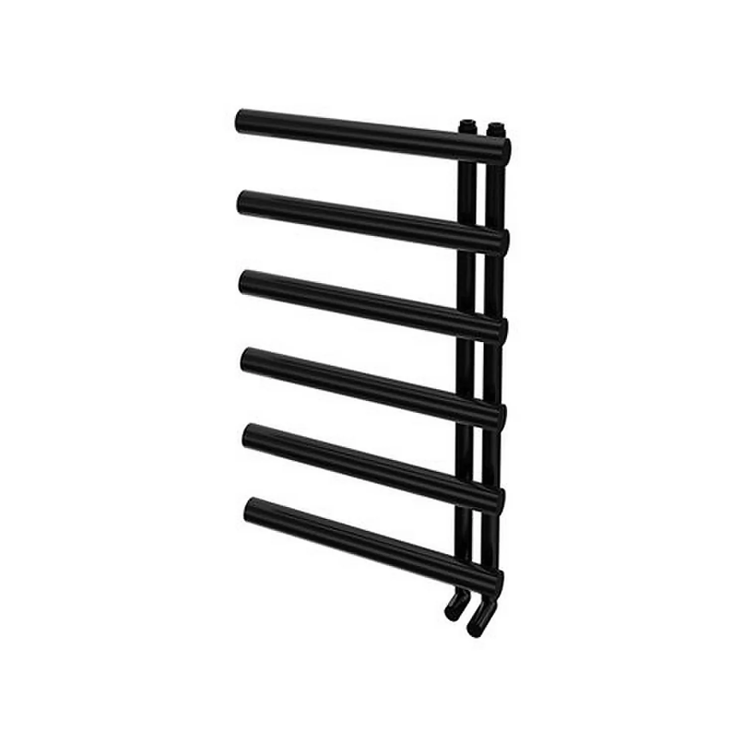 Bathstore Mayfair Ladder Style Heated Towel Rail Radiator With 6 Horizontal Round Tubes 795mm - Anthracite 3 Bathstore Mayfair Ladder Style Heated Towel Rail Radiator With 6 Horizontal Round Tubes 795mm - Anthracite