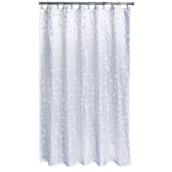 None Silk Leaf Shower Curtain