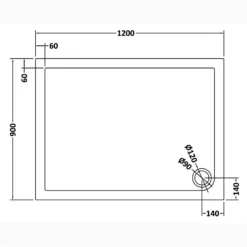 Balterley Slate Rectangular Shower Tray - 1200 X 900mm -Triton None Store 12832633 8144832953025109