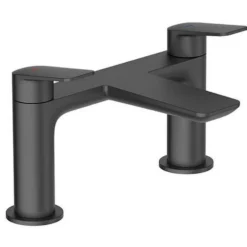 Bathstore Aero Deck Mounted Bath Tap - Matt Black