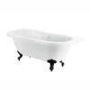 Bathstore Belmont Back To Wall Roll Top Bath With Black Feet 2 Bathstore Belmont Back To Wall Roll Top Bath With Black Feet -Triton None Store 12833985 1035023919853948
