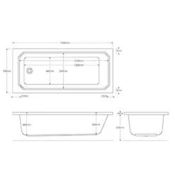 Bathstore Savoy Straight Bath - 1700 X 700mm -Triton None Store 12833998 8365050919649750