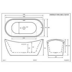 Bathstore Pure Freestanding Bath - 1700 X 800mm -Triton None Store 12834007 1264886137126635