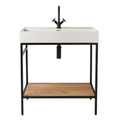 Bathstore Noir 800mm Basin And Frame Unit
