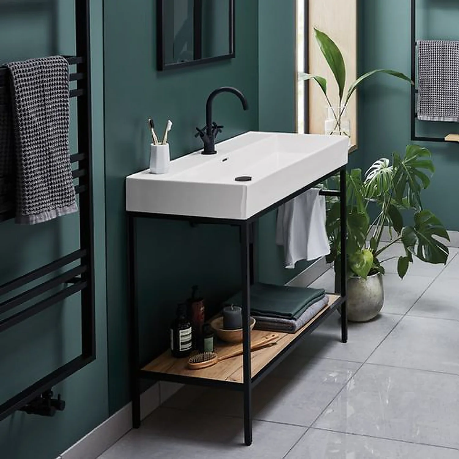 Bathstore Noir 1000mm Basin And Frame Unit 4 Bathstore Noir 1000mm Basin And Frame Unit - Image 2
