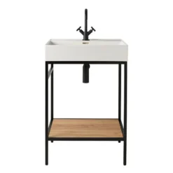 Bathstore Noir 600mm Basin And Frame Unit