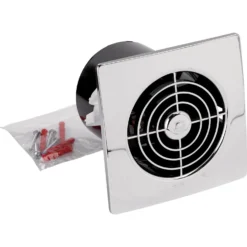 None Low Profile Timer Fan - Chrome