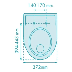 Cedo D-Shape Plastic Toilet Seat - White -Triton None Store 12838708 1484832982818778