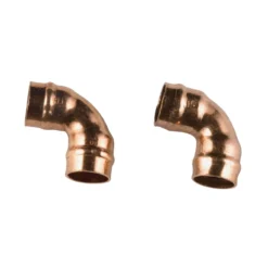 None Solder Ring 90 Degree Bend - Copper - 15mm - 2 Pack