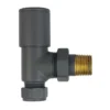 None Angled Radiator And Towel Rail Valve Set In Anthracite - Pair