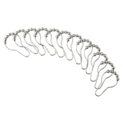 Aqualona Shower Curtain Roller Rings Chrome - 12 Pack