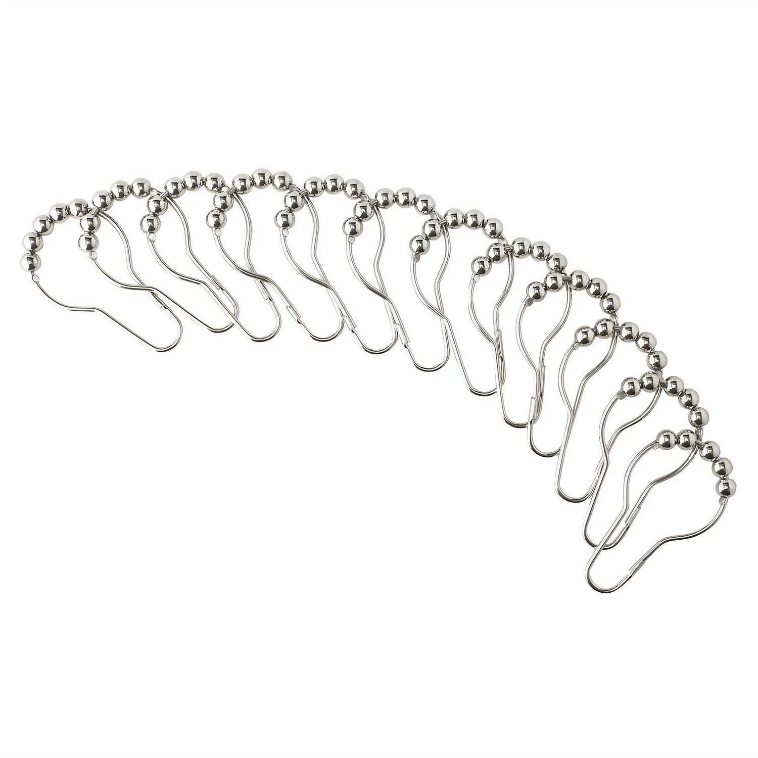 Aqualona Shower Curtain Roller Rings Chrome - 12 Pack 3 Aqualona Shower Curtain Roller Rings Chrome - 12 Pack