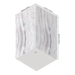 Wetwall Elite 2 Sided Wall Panel Kit - Marmo Linea -Triton None Store 12881454 7574898496685653