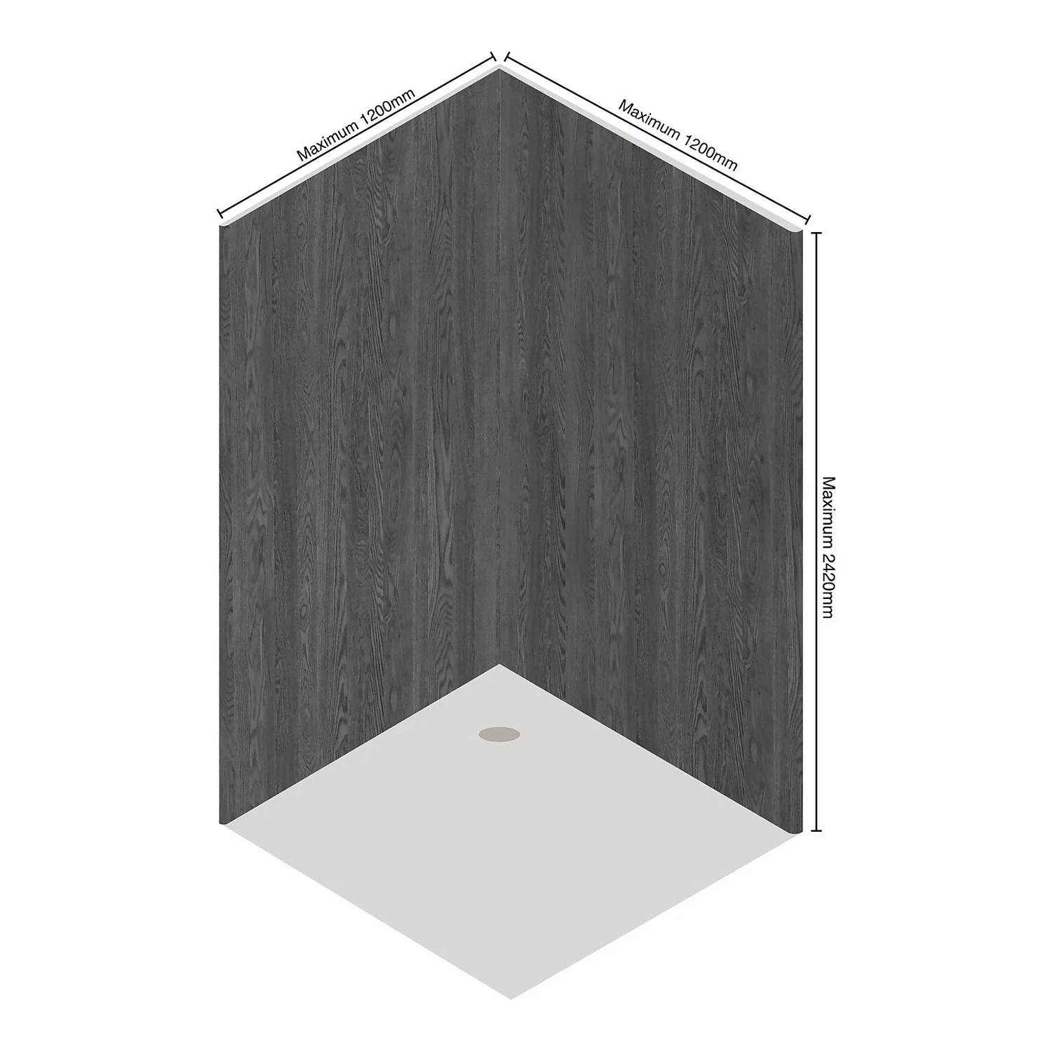 Wetwall Elite 2 Sided Wall Panel Kit - Bomarzo 5 Wetwall Elite 2 Sided Wall Panel Kit - Bomarzo - Image 3