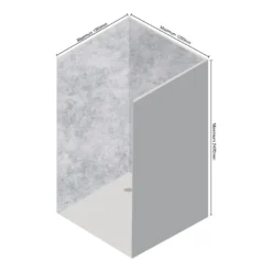 Wetwall Elite 3 Sided Wall Panel Kit - Caliza -Triton None Store 12881458 2114898496698625