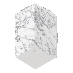 Wetwall Elite 2 Sided Wall Panel Kit - Marmo Migliore -Triton None Store 12881459 2074898496711747