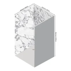 Wetwall Elite 3 Sided Wall Panel Kit - Marmo Migliore -Triton None Store 12881462 1244898496918471