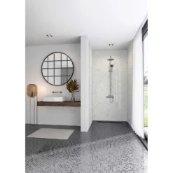 Wetwall Elite 3 Sided Wall Panel Kit - Quartzo Bianco