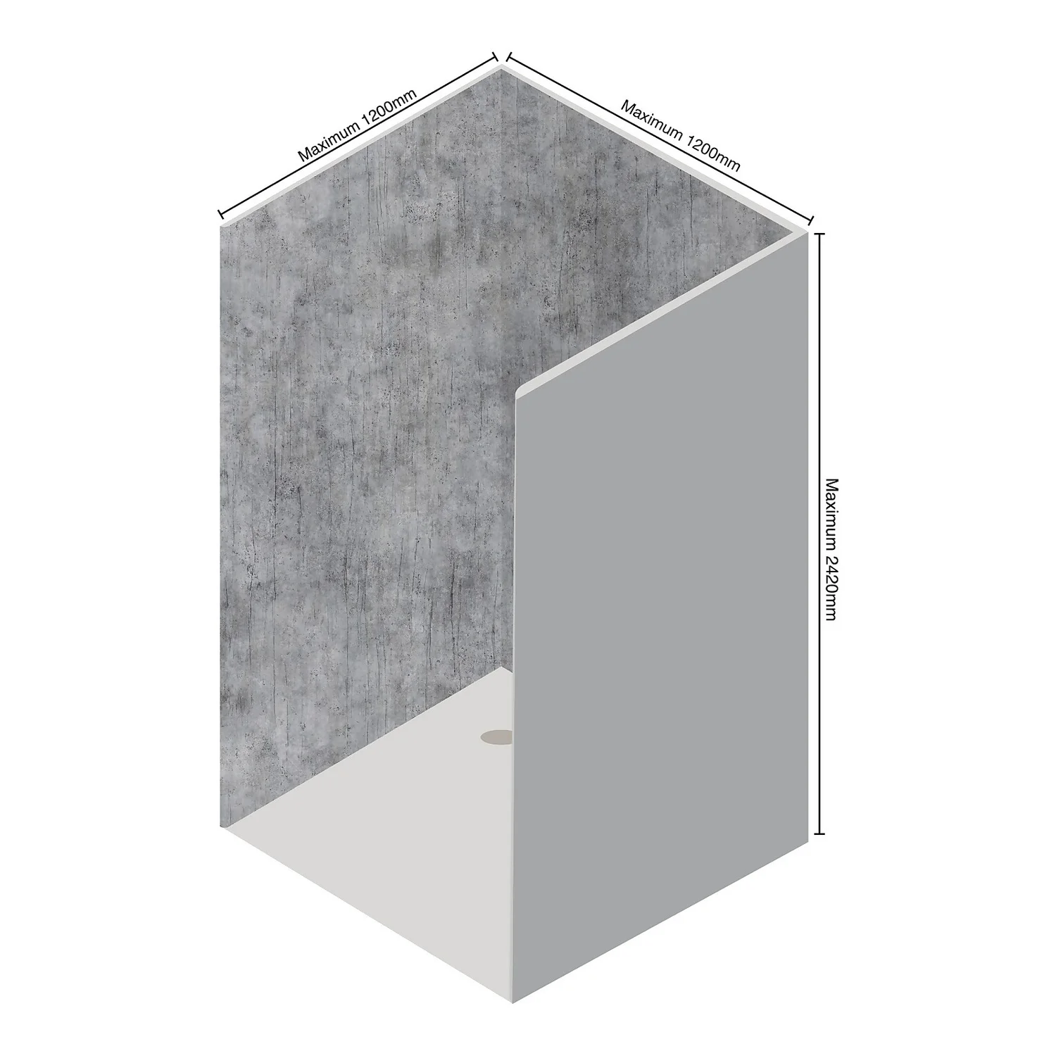 Wetwall Elite 3 Sided Wall Panel Kit - Ravello 5 Wetwall Elite 3 Sided Wall Panel Kit - Ravello - Image 3
