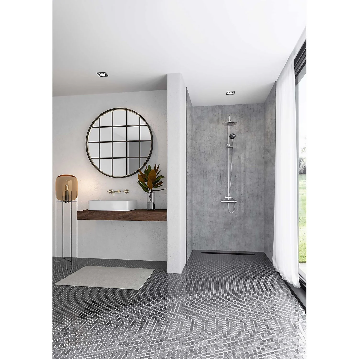 Wetwall Elite 3 Sided Wall Panel Kit - Ravello 3 Wetwall Elite 3 Sided Wall Panel Kit - Ravello