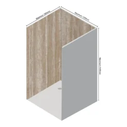 Wetwall Elite 3 Sided Wall Panel Kit - Sovana -Triton None Store 12881488 2094898496857967