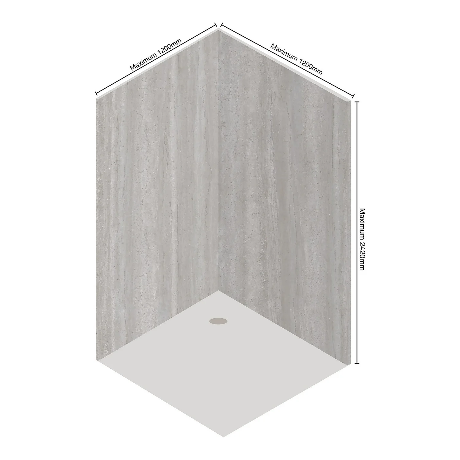 Wetwall Elite 2 Sided Wall Panel Kit - Vieste 5 Wetwall Elite 2 Sided Wall Panel Kit - Vieste - Image 3